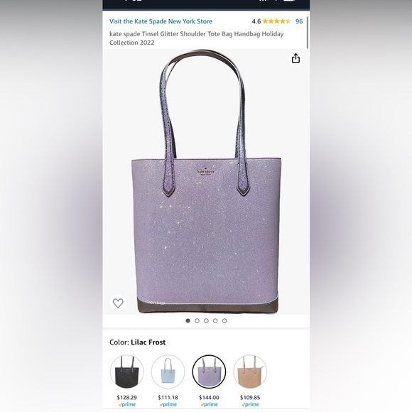 Kate Spade Tinsel Glitter Shoulder Tote Bag - Picture 8 of 8